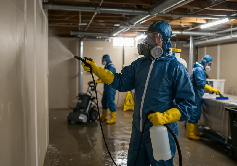 Basement Sanitization and Antimicrobial Treatment process in Duplin County, NC